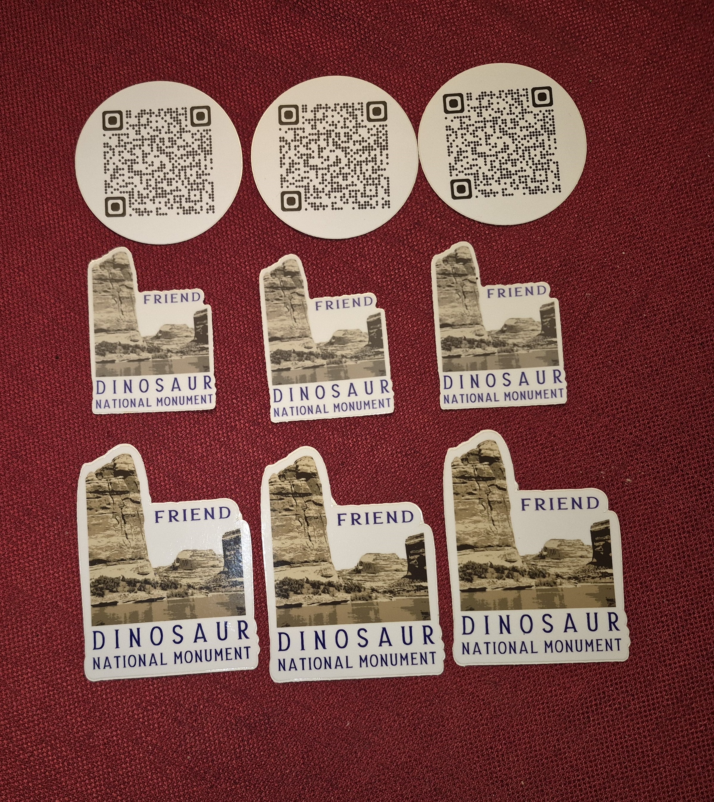 'Friends' Stickers 1" x 2" & 2" x 3"  Free QR Code